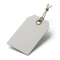 White paper tag isolated on white background Royalty Free Stock Photo