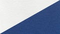 White paper texture two color background with dark blue diagonal split and copy space for template, banner, presentation Royalty Free Stock Photo