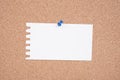 White Paper A To Do List pinned to a cork notice board. Royalty Free Stock Photo