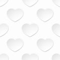 White Paper Valentines Heart Seamless Background Royalty Free Stock Photo