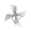 White paper windmill toy  3d rendering Royalty Free Stock Photo