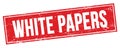 WHITE PAPERS text on red grungy rectangle stamp Royalty Free Stock Photo