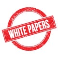 WHITE PAPERS text on red grungy round stamp Royalty Free Stock Photo