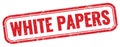 WHITE PAPERS text on red grungy stamp Royalty Free Stock Photo