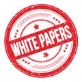 WHITE PAPERS text on red round grungy stamp Royalty Free Stock Photo