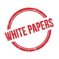 WHITE PAPERS text written on red grungy round stamp Royalty Free Stock Photo