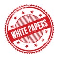 WHITE PAPERS text written on red grungy round stamp Royalty Free Stock Photo