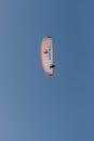 White paraglider over Lima, Peru