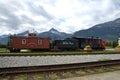 White Pass and Yukon historic trains in Skagway, AK