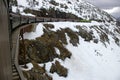 White Pass &Yukon Route train on trestle