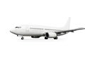 White passenger jetliner isolated Royalty Free Stock Photo