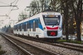 White passenger train