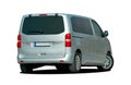 Large passenger van from the back Royalty Free Stock Photo