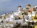 White and Pastel Colored of Typical Cyclades Architecture on Santorini Island, Greece