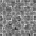 White pattern featuring a repetitive grid of squares within squares Royalty Free Stock Photo