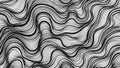 And white pattern with flowing undulating lines creating a wave like Royalty Free Stock Photo