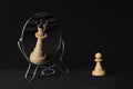 White pawn sees the white queen Royalty Free Stock Photo
