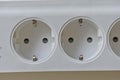 White PC Network Filter Electrical Outlets Royalty Free Stock Photo