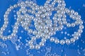 White pearl beads for female beauty Royalty Free Stock Photo