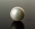 White pearl on a black background