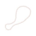 White Pearl necklage on display in jewelry