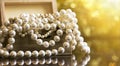 White pearls banner Royalty Free Stock Photo