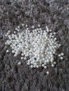 Pearls on grey background