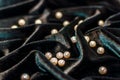 White pearls on velvet Royalty Free Stock Photo