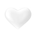 White Pearly Love Heart. 3d Rendering