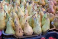 White pears for sale at city market in Budapest Royalty Free Stock Photo