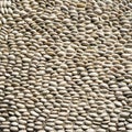 White pebbles texture background, decorative small stones texture