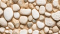 White pebbles texture background.