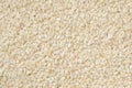 White peeled sesame seeds close up, background