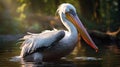 Vibrant Photo Realistic Pelican Portrait With Unreal Engine 5