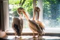 White Pelican in Riga National Zoological Garden, Zoo Mezaparks Riga Latvia Europe