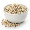 White pepper bowl isolated on transparent background Royalty Free Stock Photo