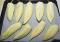 White pepper in the cooking process. Baking vegetables