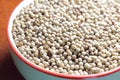 White pepper seeds in bowl. Royalty Free Stock Photo