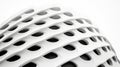 White perforated architectural structure futuristic geometric pattern innovative parametric design minimalism abstract 3D
