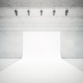 White photo studio interior Royalty Free Stock Photo