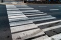 Crosswalk in the form of piano keys. Abstract musical background. Piano shaped lines. an interesting way of embellishing