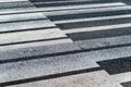 Crosswalk in the form of piano keys. Abstract musical background. Piano shaped lines. an interesting way of embellishing roads and