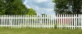 White Picket Fence Banner Panorama Royalty Free Stock Photo