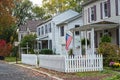 White Picket Fence and Home Royalty Free Stock Photo