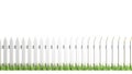 White Picket Fence Isolated Royalty Free Stock Photo