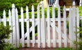 White Picket Fence in Memphis Tennessee Royalty Free Stock Photo