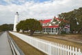 Ocracoke Island lighthouse on the Outer Banks of North Carolina Royalty Free Stock Photo