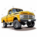 White Pickup Truck Classic Charm Royalty Free Stock Photo