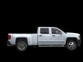 White pickup truck - side view Royalty Free Stock Photo