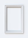 White picture frame rectangular 3D rendering illustration